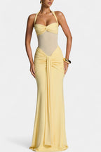 Florian Vestido Maxi con Escote Halter y Silueta Sirena