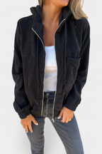 Lorca Chaqueta de Corduroy con Capucha y Cremallera