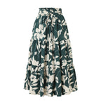Falda midi con estampado floral y plisados - Camila