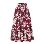 Falda midi con estampado floral y plisados - Camila