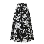 Falda midi con estampado floral y plisados - Camila