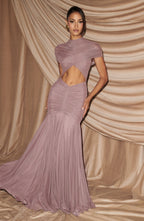 Vestido largo Jaya - Rosa empolvado