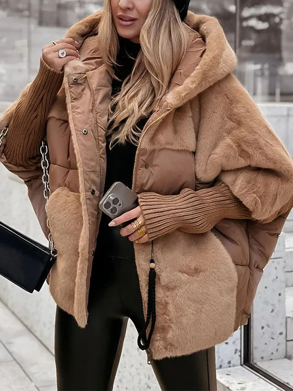 Chaqueta Bomber con Capucha para Mujer