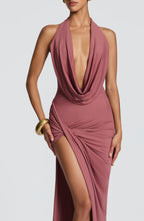 Vestido largo Kingsley - Marrón rosa