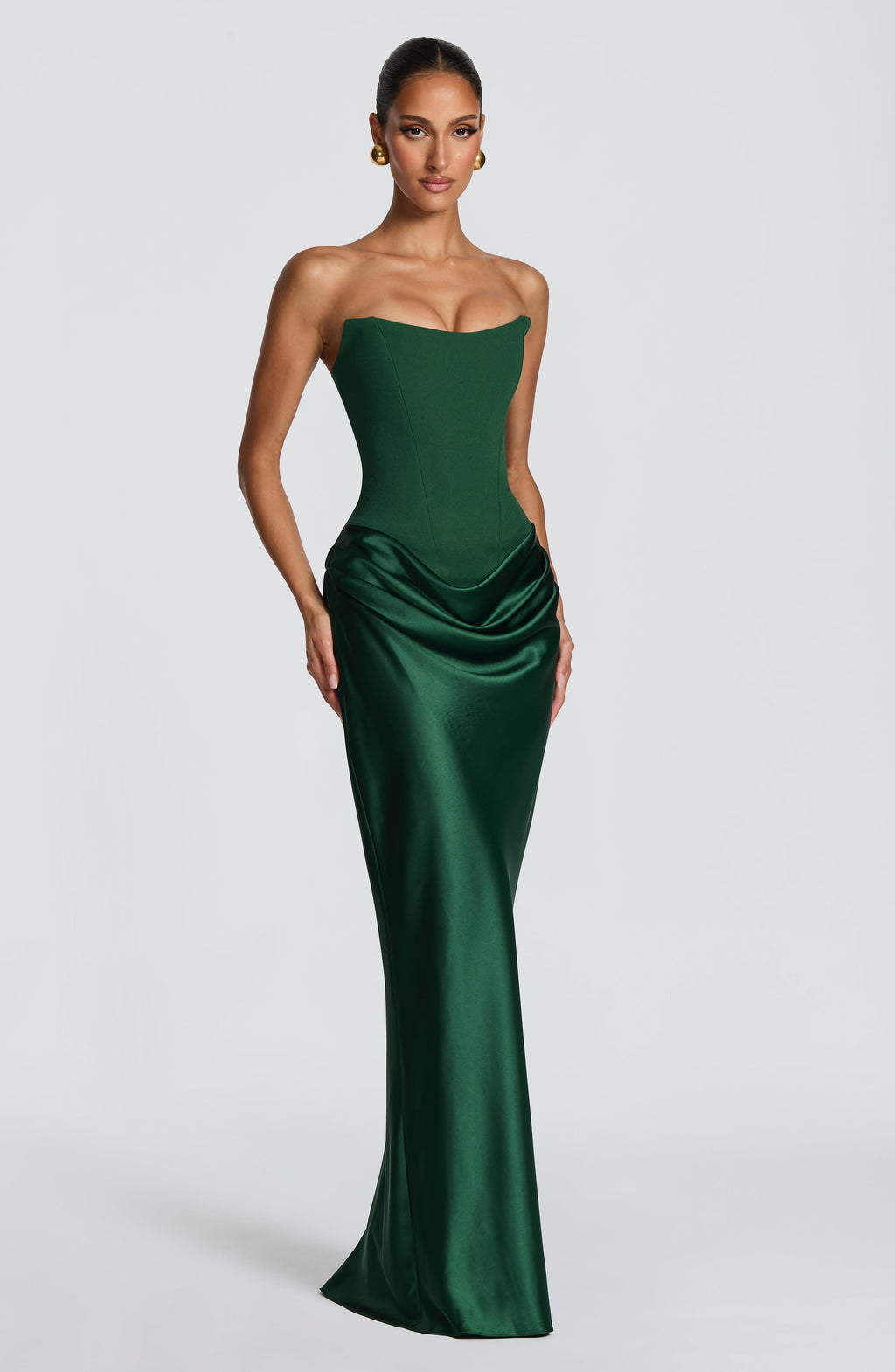 Vestido largo Maggie - Esmeralda