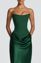 Vestido largo Maggie - Esmeralda