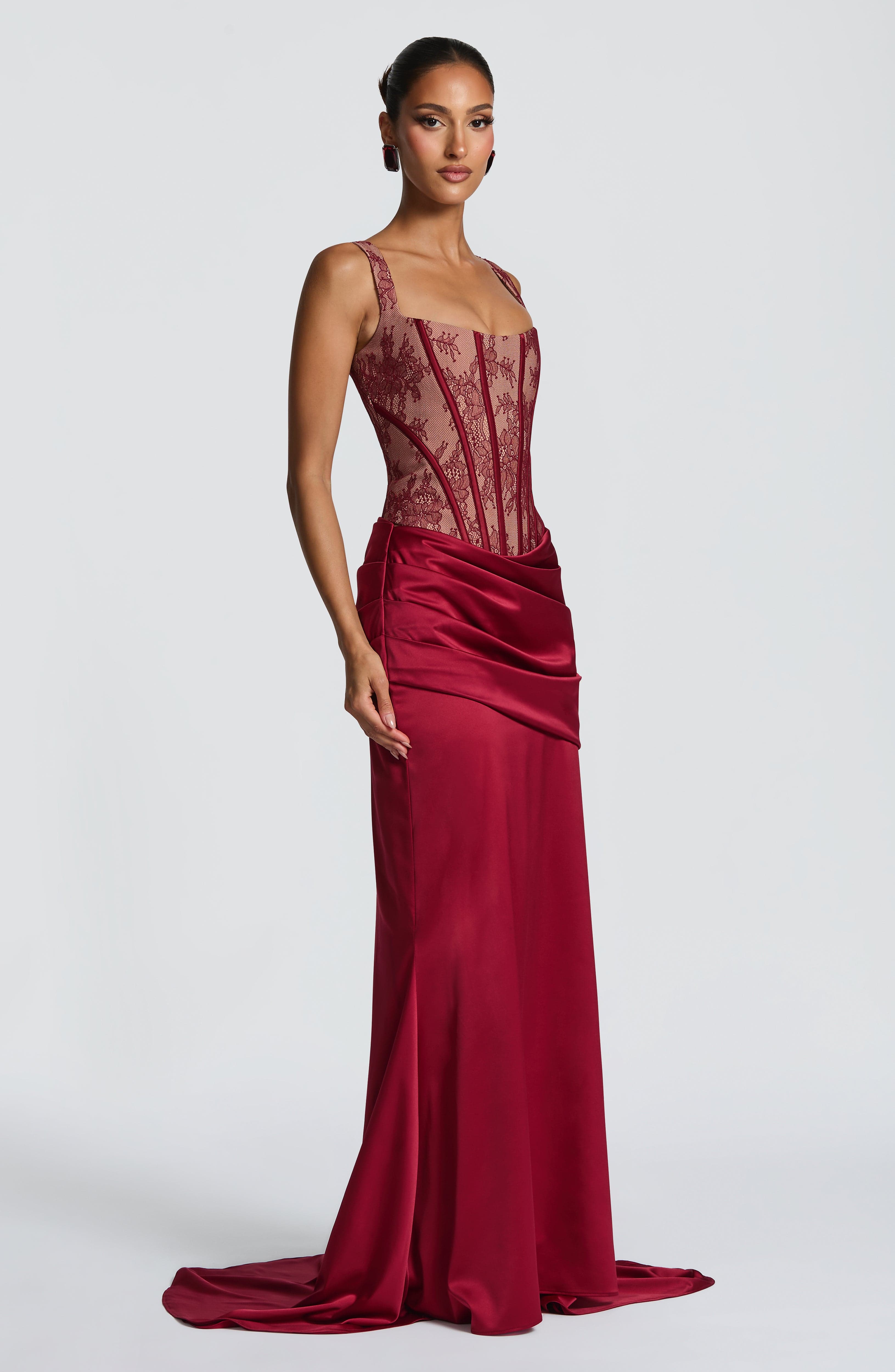 Corsé Nixie - Encaje burdeos