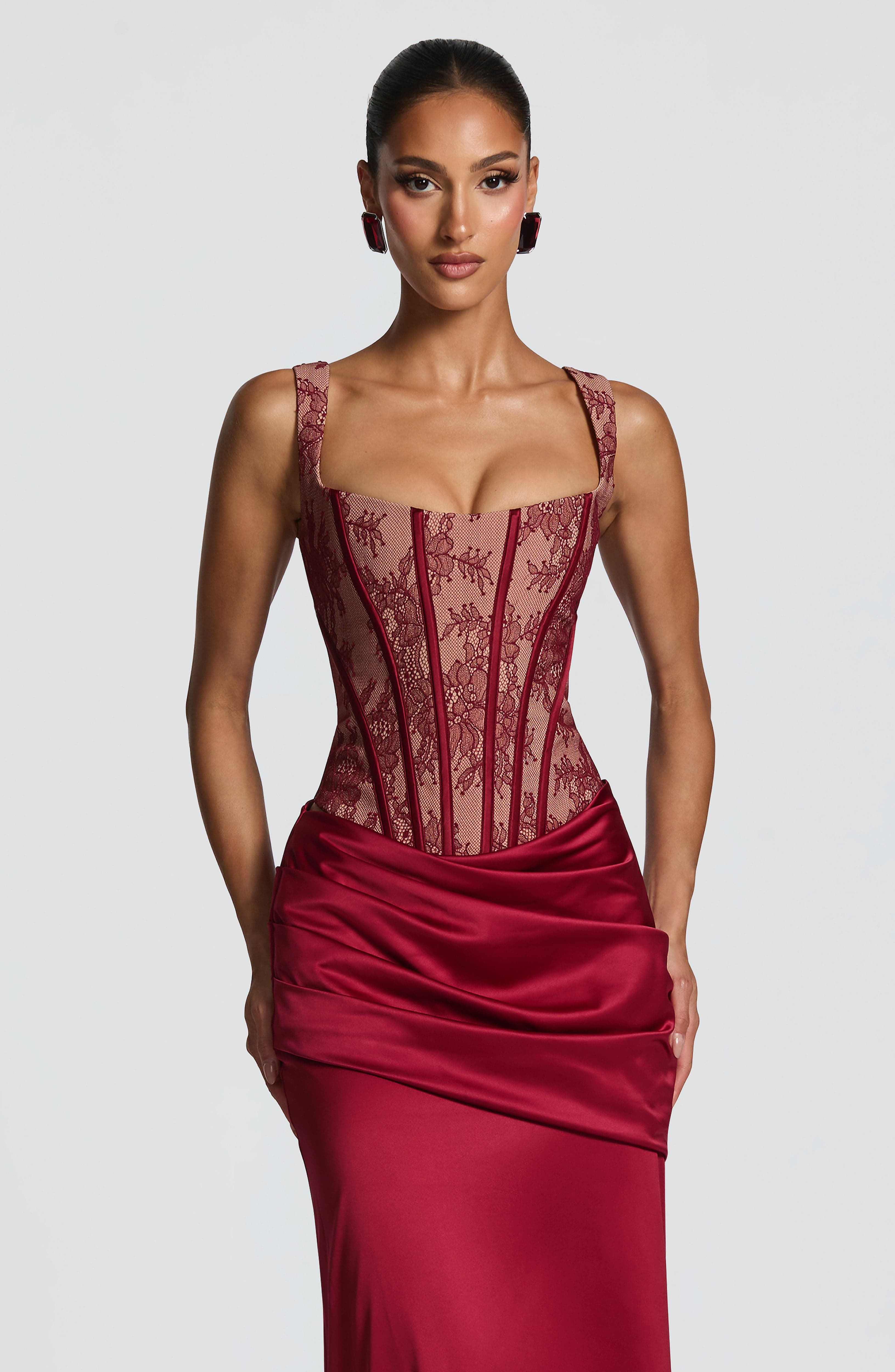 Corsé Nixie - Encaje burdeos