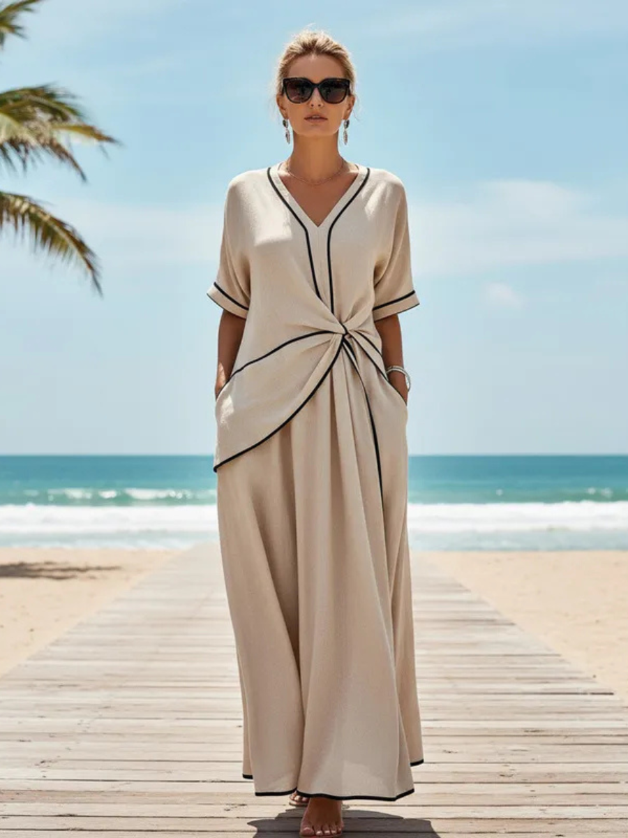 PORTOFINO | Vestido Maxi con Detalle Nudo