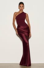 Vestido largo Sadona - Lacado cereza