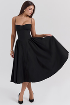 Felicity Vestido Midi Corsé Sin Mangas