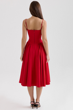 Felicity Vestido Midi Corsé Sin Mangas