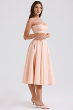 Felicity Vestido Midi Corsé Sin Mangas