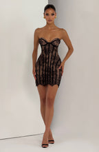 Vestido corto Sian - Negro