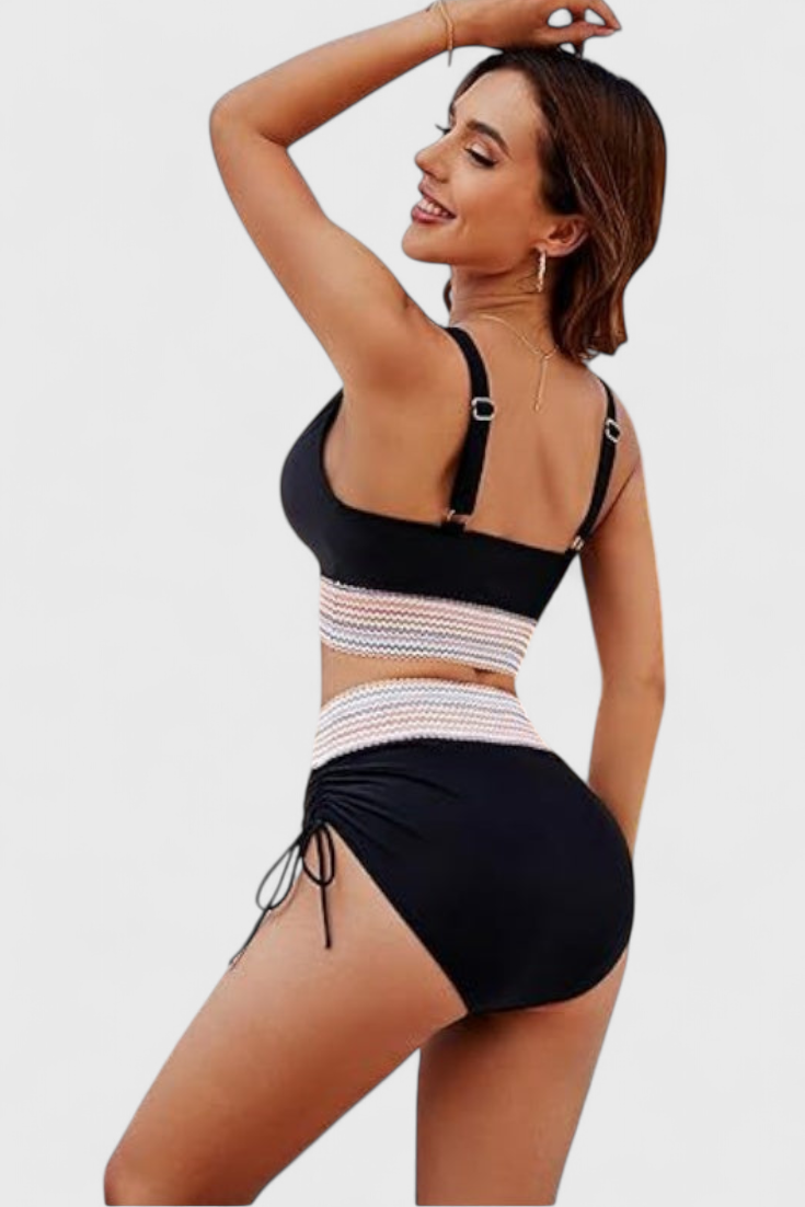 Mireille Conjunto de Bikini con Cintura Alta y Control de Abdomen