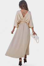 Milly Vestido Elegante con Lazo y Abertura