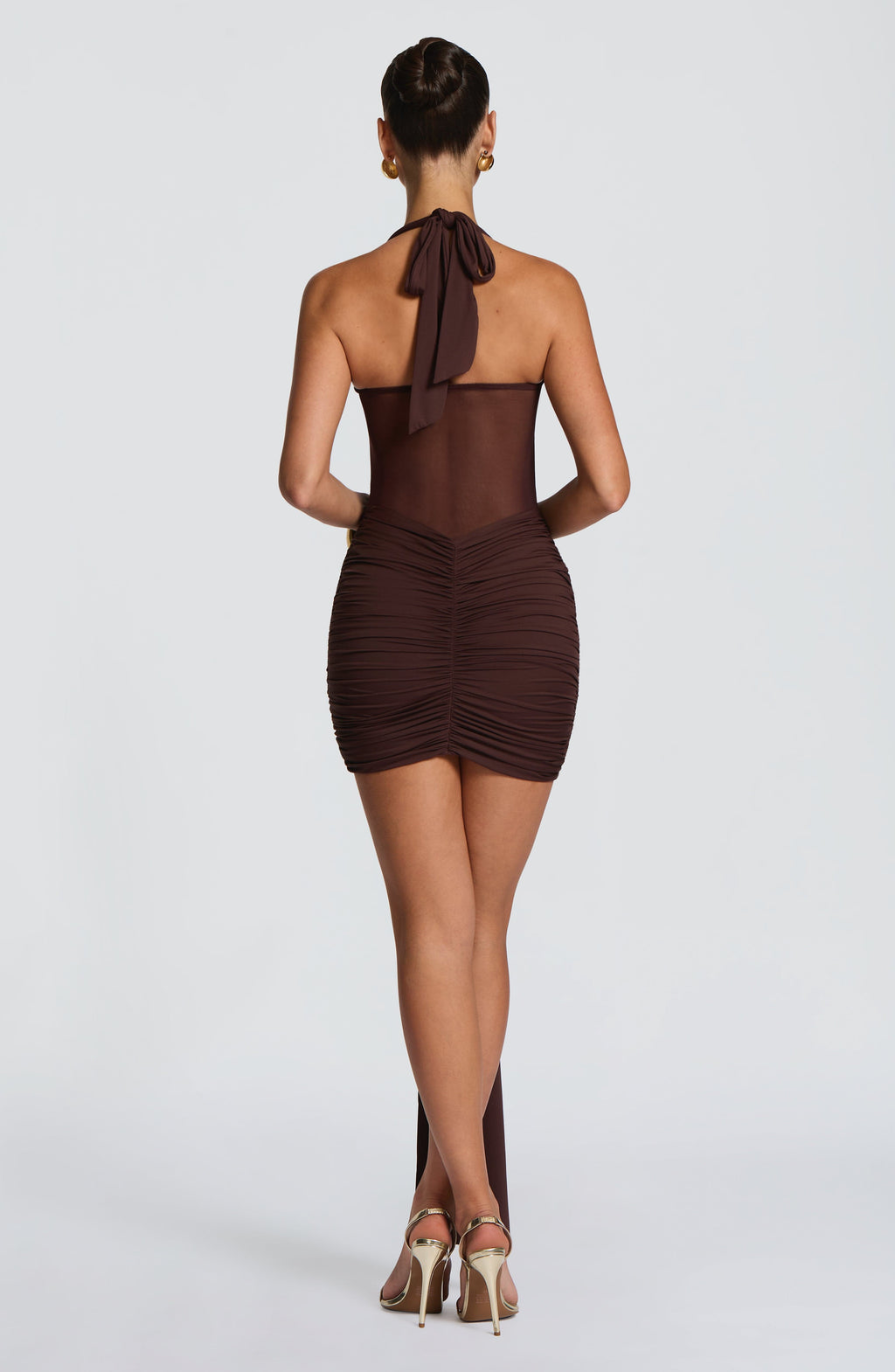 Vestido mini Vixen - Marrón ciruela