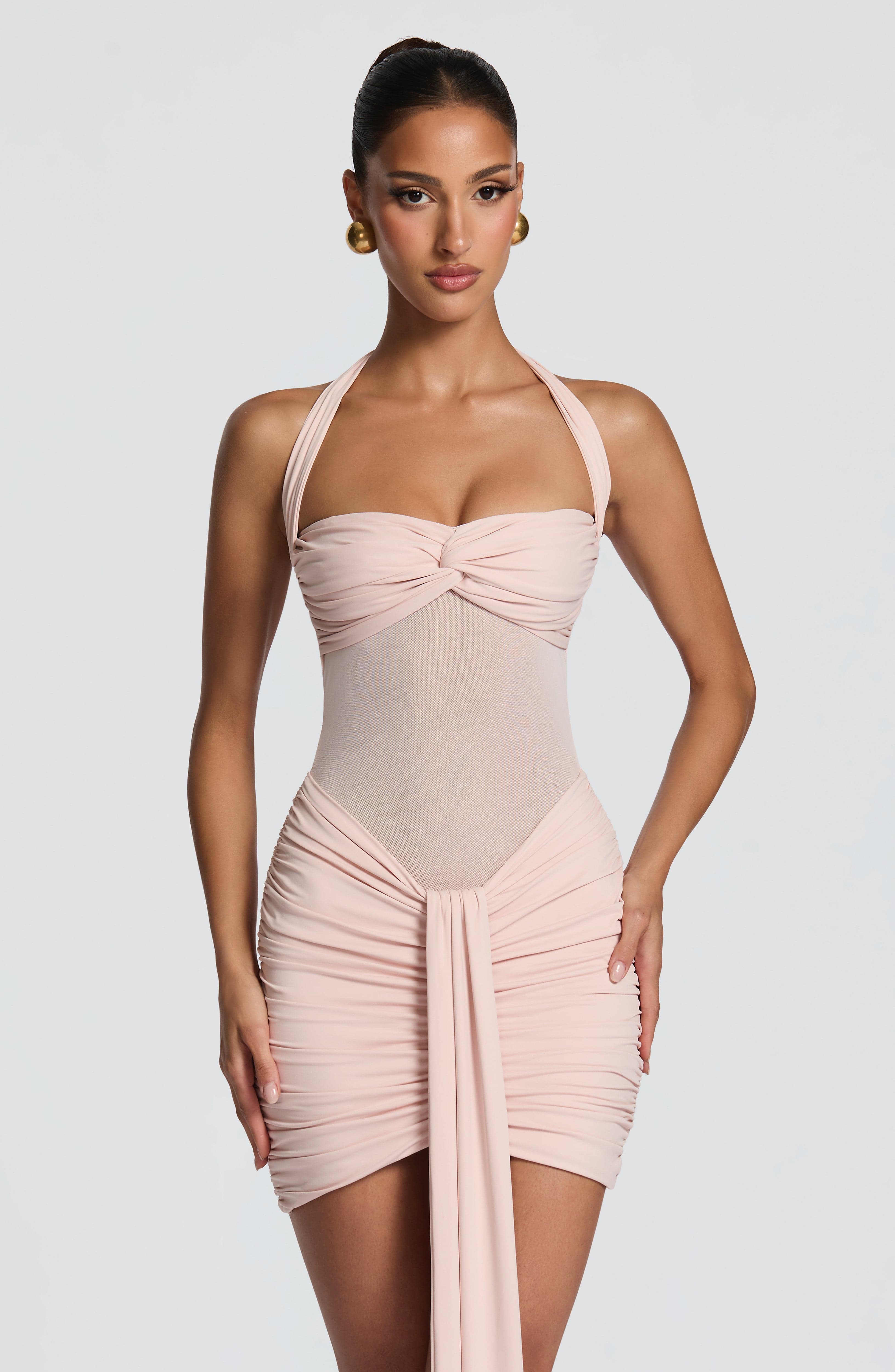 Vestido mini Vixen - Rubor suave